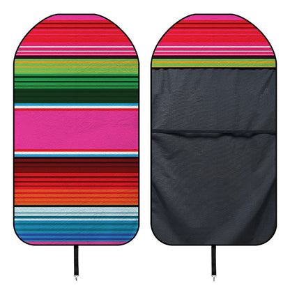 Colorful Mexican Blanket Stripe Print Waterproof Car Seat Cover
