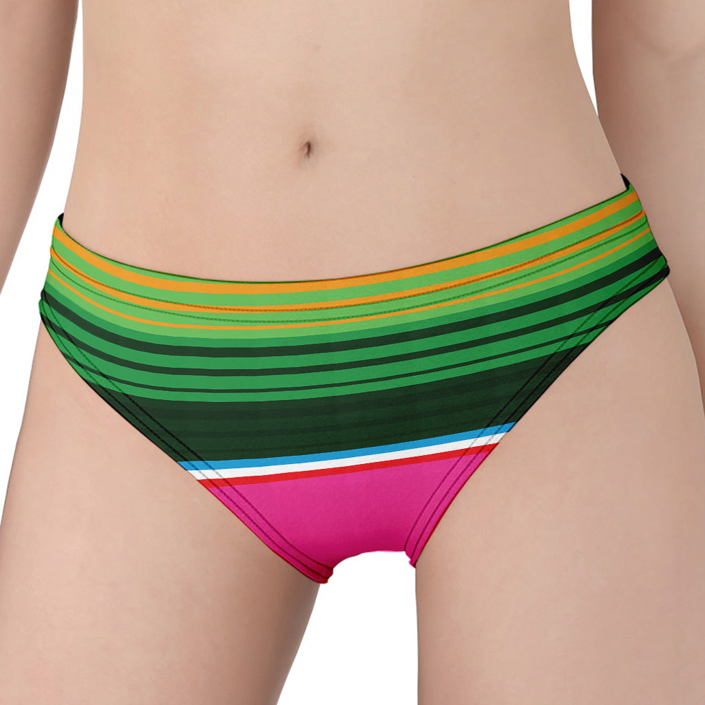 Colorful Mexican Blanket Stripe Print Women's Panties