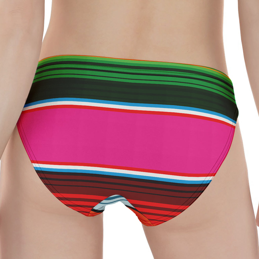 Colorful Mexican Blanket Stripe Print Women's Panties