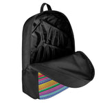 Colorful Mexican Serape Pattern Print 17 Inch Backpack