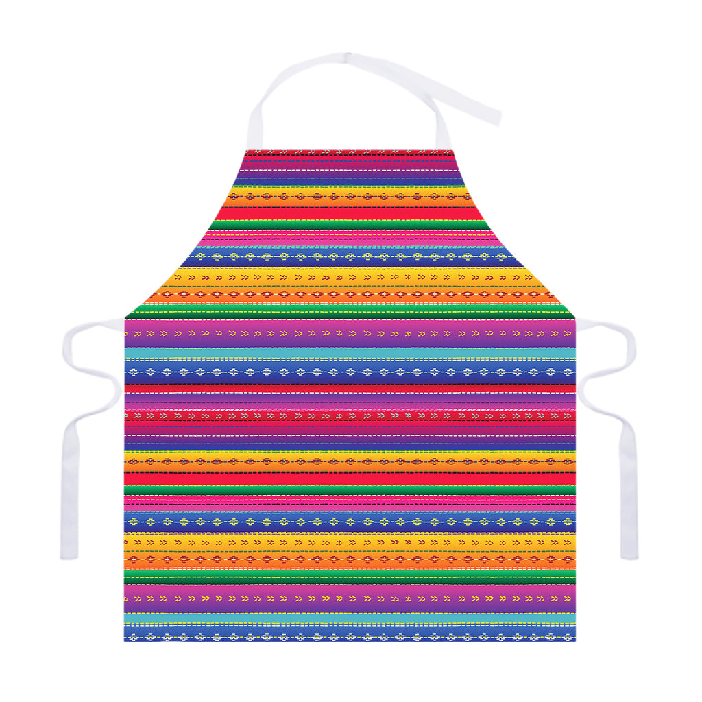 Colorful Mexican Serape Pattern Print Adjustable Apron