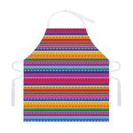Colorful Mexican Serape Pattern Print Adjustable Apron