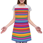 Colorful Mexican Serape Pattern Print Adjustable Apron