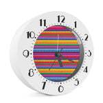 Colorful Mexican Serape Pattern Print Alarm Clock