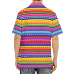 Colorful Mexican Serape Pattern Print Aloha Shirt