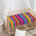Colorful Mexican Serape Pattern Print Baby Crib Sheet