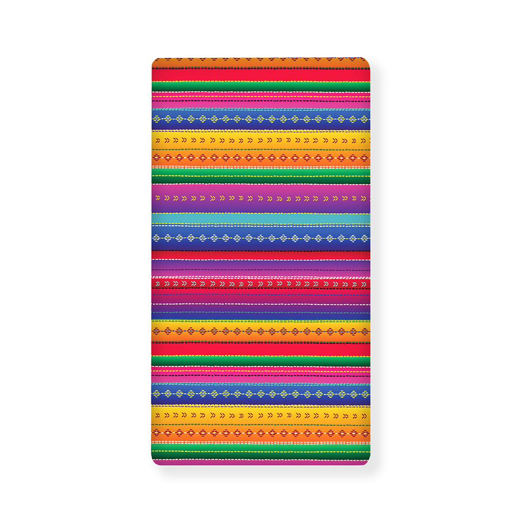 Colorful Mexican Serape Pattern Print Baby Crib Sheet