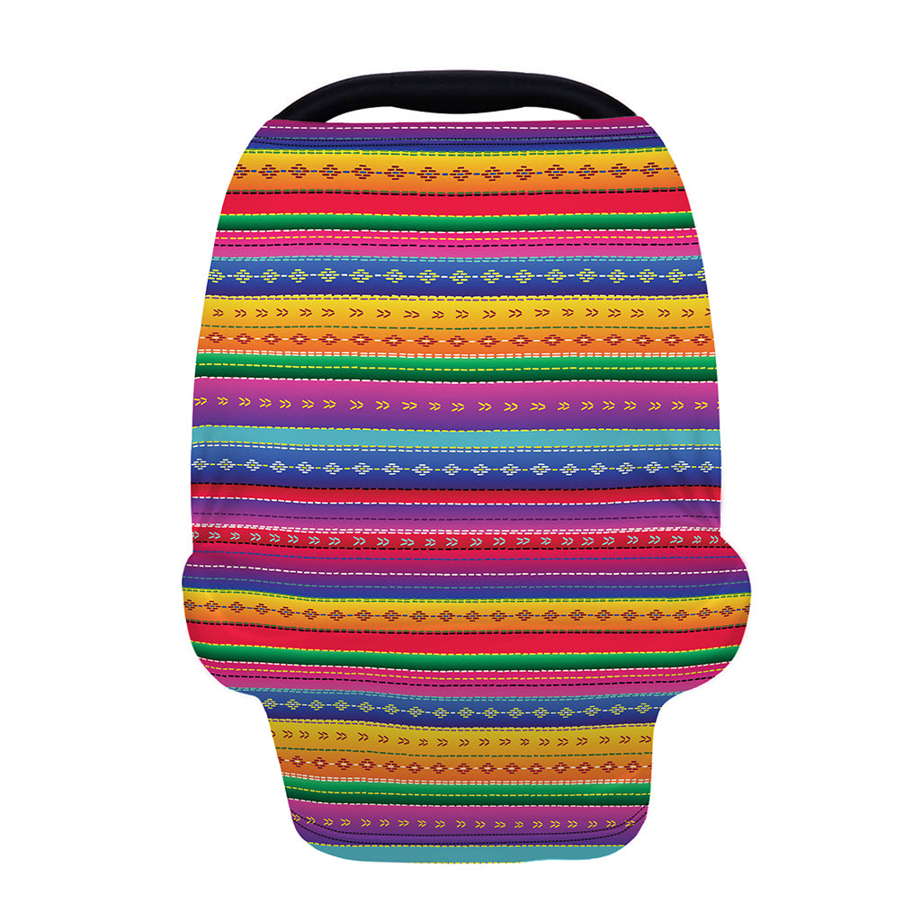Colorful Mexican Serape Pattern Print Baby Seat Cover