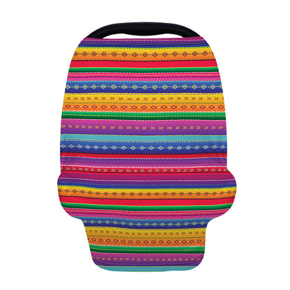 Colorful Mexican Serape Pattern Print Baby Seat Cover
