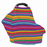 Colorful Mexican Serape Pattern Print Baby Seat Cover