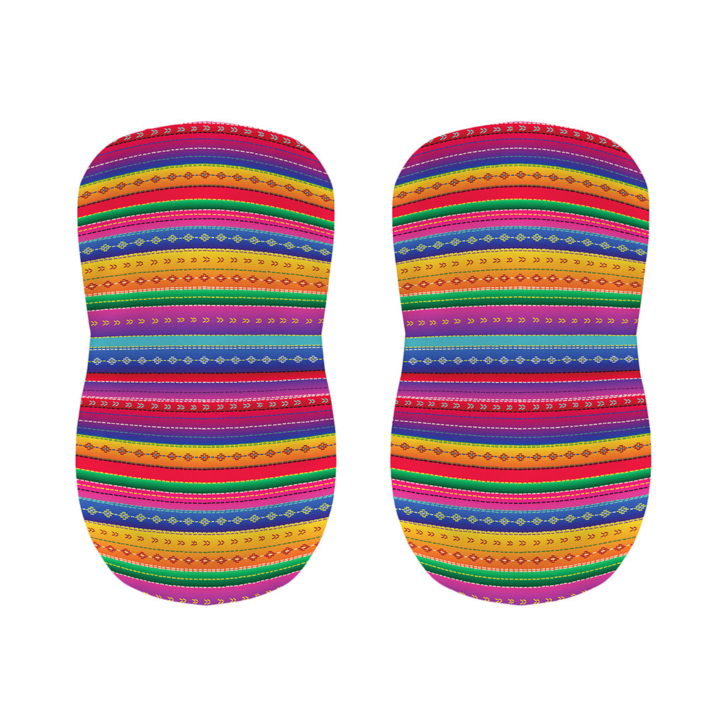 Colorful Mexican Serape Pattern Print Bar Stool Covers
