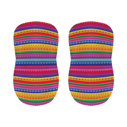 Colorful Mexican Serape Pattern Print Bar Stool Covers