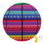 Colorful Mexican Serape Pattern Print Basketball