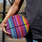 Colorful Mexican Serape Pattern Print Basketball