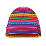 Colorful Mexican Serape Pattern Print Beanie