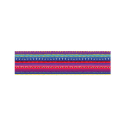 Colorful Mexican Serape Pattern Print Bed Runner