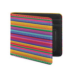 Colorful Mexican Serape Pattern Print Bifold Wallet