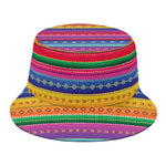 Colorful Mexican Serape Pattern Print Bucket Hat