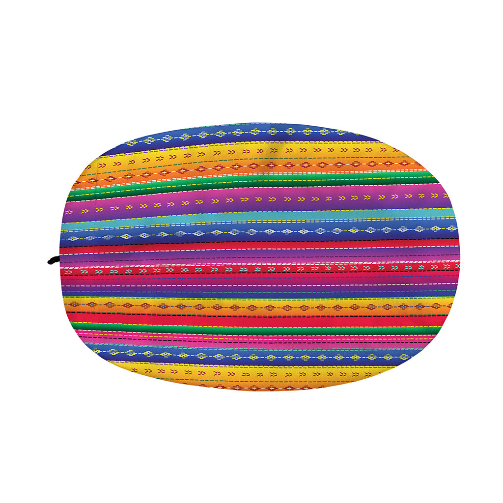 Colorful Mexican Serape Pattern Print Car Side Mirror Covers