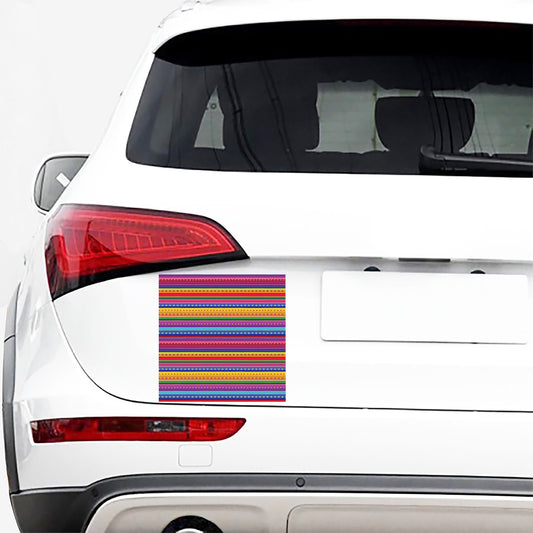 Colorful Mexican Serape Pattern Print Car Sticker