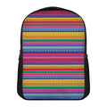 Colorful Mexican Serape Pattern Print Casual Backpack
