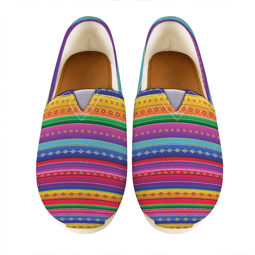 Colorful Mexican Serape Pattern Print Casual Shoes