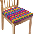 Colorful Mexican Serape Pattern Print Chair Cushion Cover