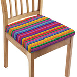 Colorful Mexican Serape Pattern Print Chair Cushion Cover