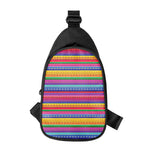 Colorful Mexican Serape Pattern Print Chest Bag