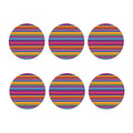 Colorful Mexican Serape Pattern Print Coaster Set