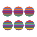 Colorful Mexican Serape Pattern Print Coaster Set