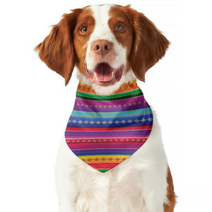 Colorful Mexican Serape Pattern Print Dog Bandana