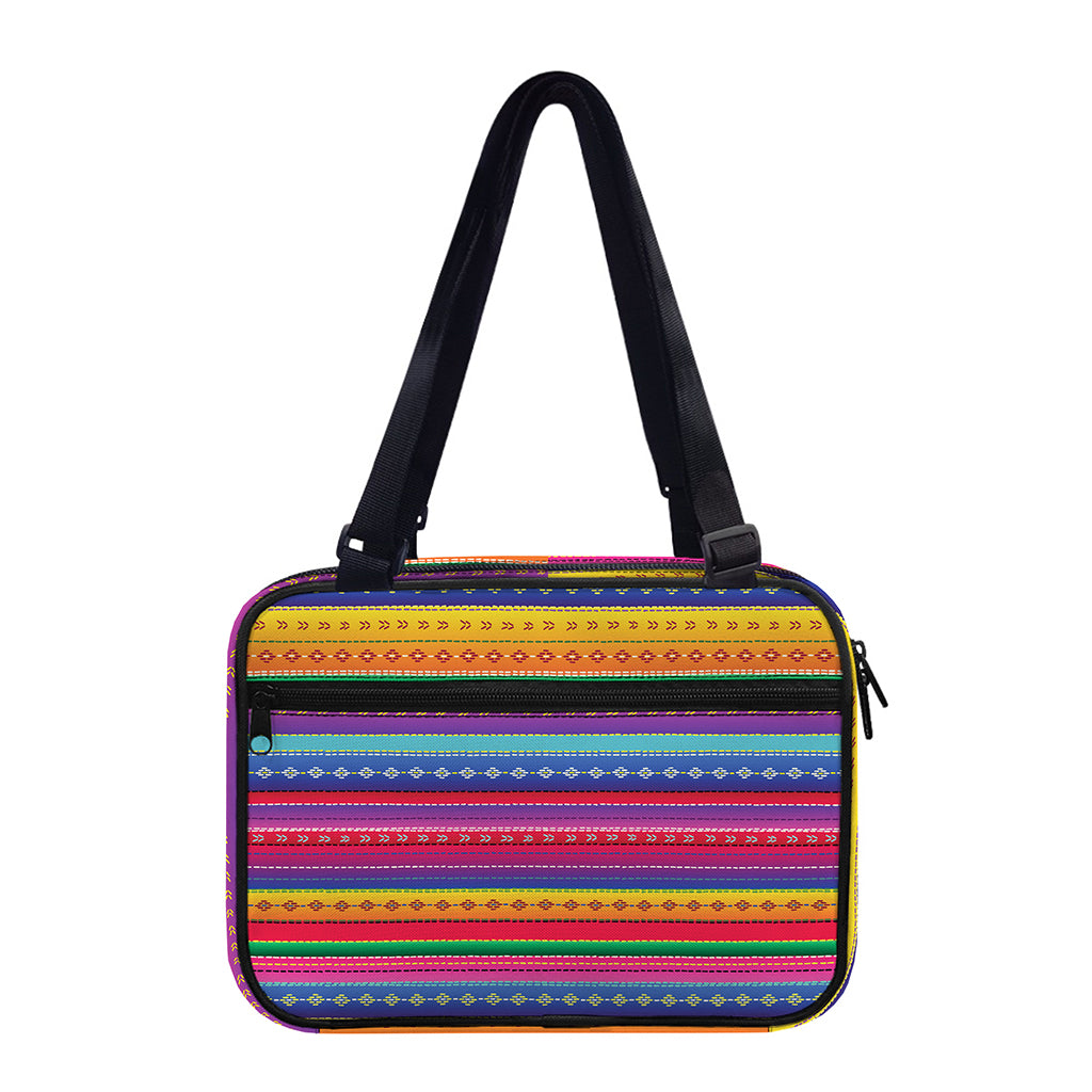 Colorful Mexican Serape Pattern Print Double Strap Bible Bag