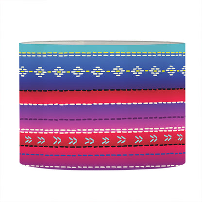 Colorful Mexican Serape Pattern Print Drum Lamp Shade