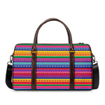 Colorful Mexican Serape Pattern Print Duffle Bag