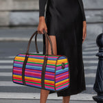 Colorful Mexican Serape Pattern Print Duffle Bag