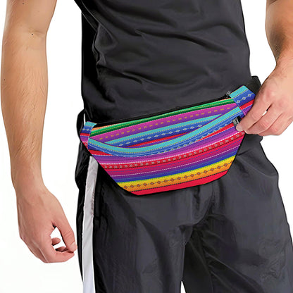 Colorful Mexican Serape Pattern Print Fanny Pack