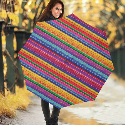 Colorful Mexican Serape Pattern Print Foldable Umbrella
