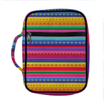 Colorful Mexican Serape Pattern Print Front Pocket Bible Bag