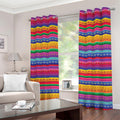 Colorful Mexican Serape Pattern Print Grommet Curtains