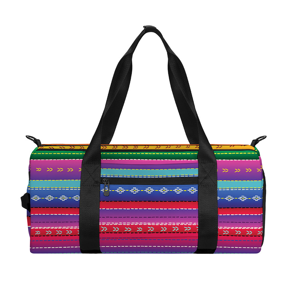 Colorful Mexican Serape Pattern Print Gym Bag