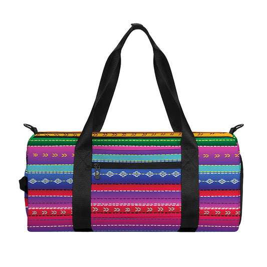 Colorful Mexican Serape Pattern Print Gym Bag