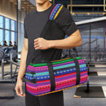 Colorful Mexican Serape Pattern Print Gym Bag