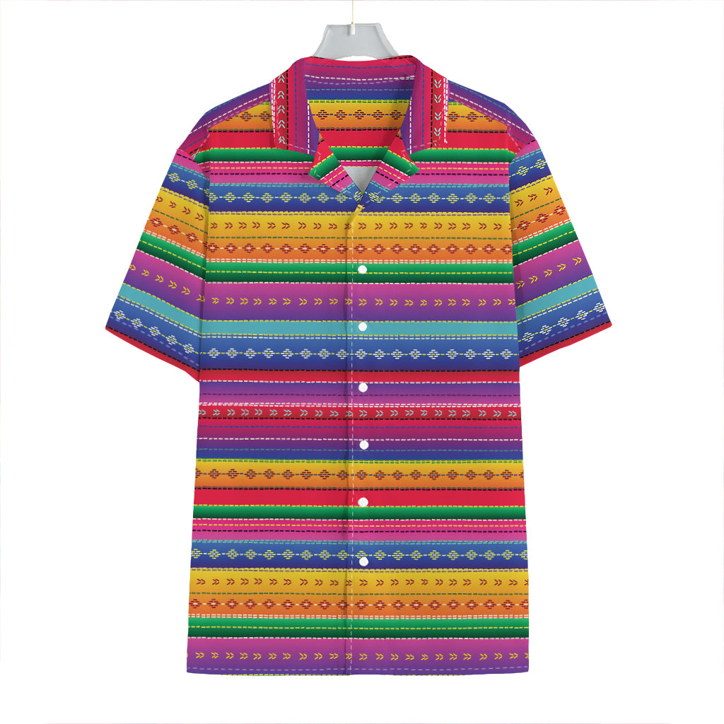 Colorful Mexican Serape Pattern Print Hawaiian Shirt