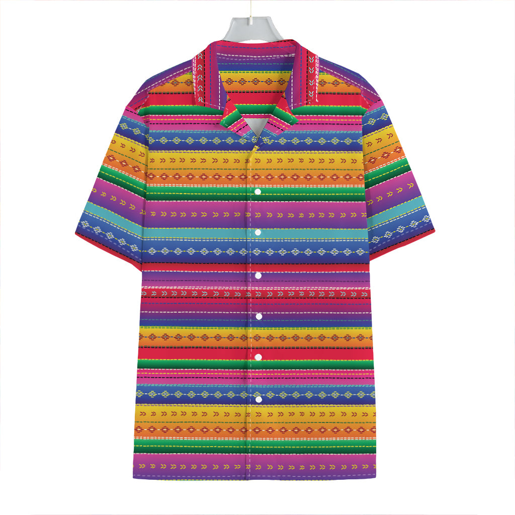 Colorful Mexican Serape Pattern Print Hawaiian Shirt