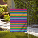 Colorful Mexican Serape Pattern Print House Flag