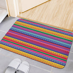 Colorful Mexican Serape Pattern Print Indoor Door Mat