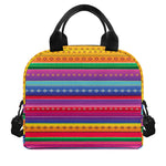 Colorful Mexican Serape Pattern Print Insulated Lunch Bag