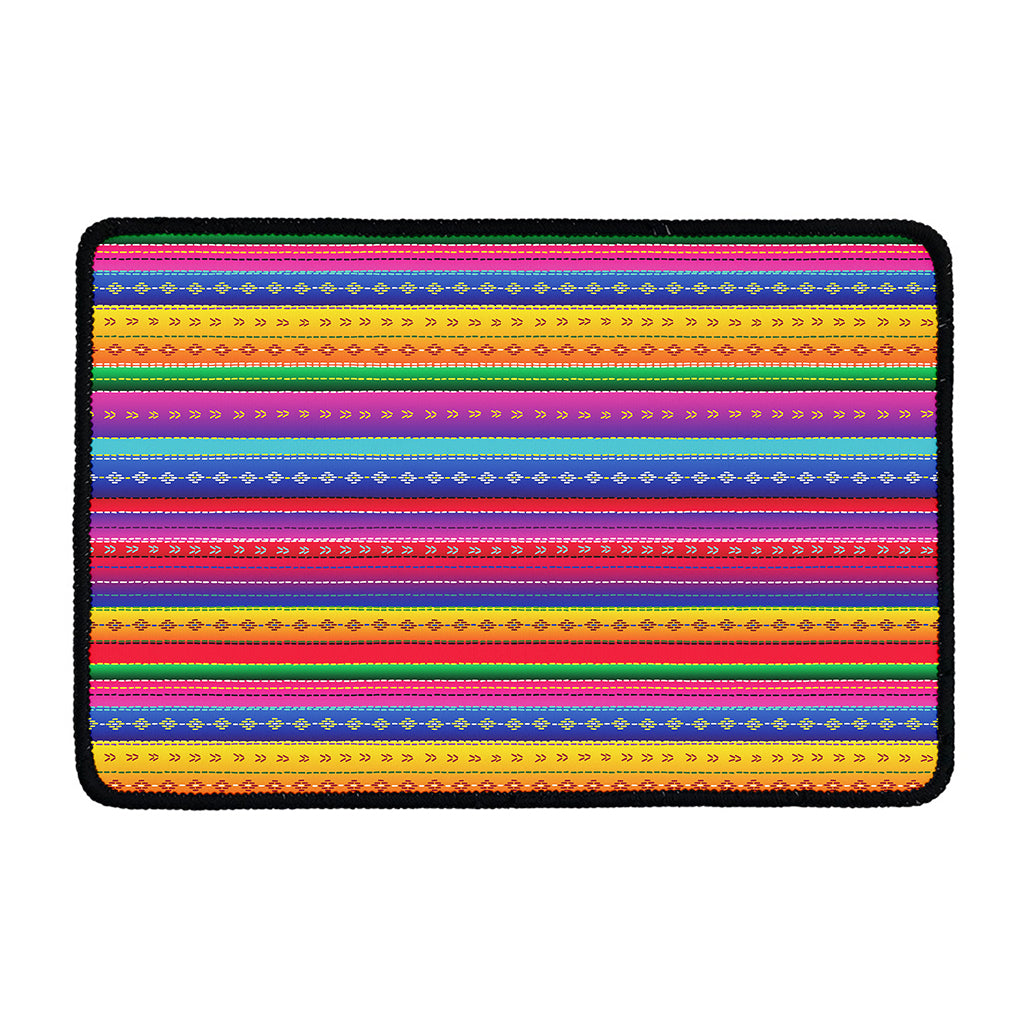 Colorful Mexican Serape Pattern Print Kitchen Mat