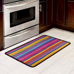 Colorful Mexican Serape Pattern Print Kitchen Mat